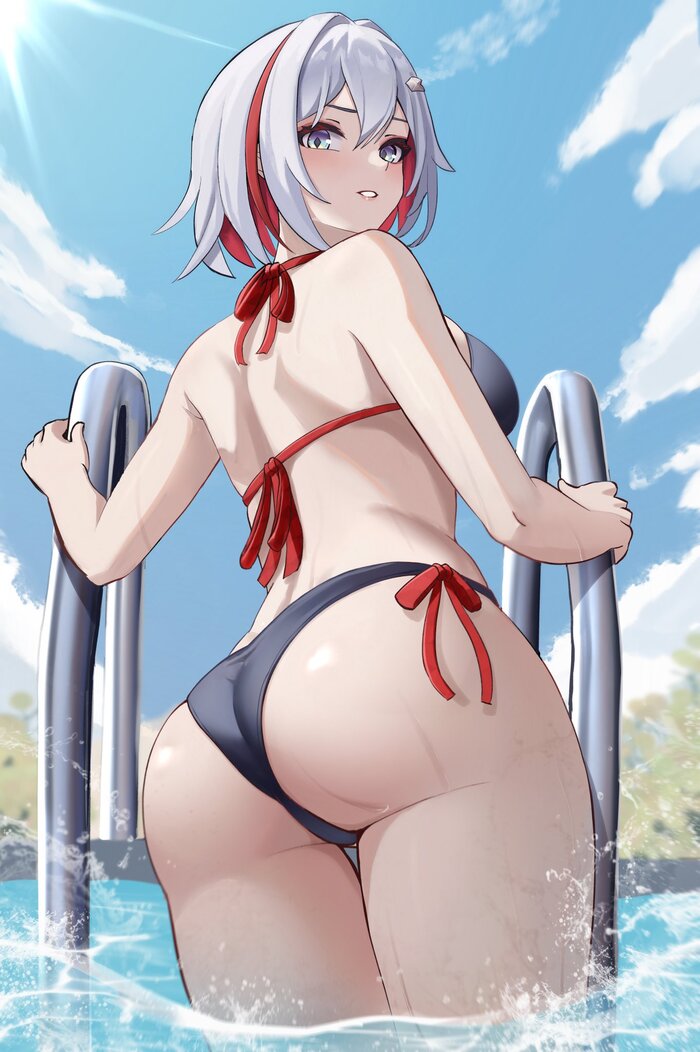 Topaz - NSFW, Anime art, Anime, Honkai: Star Rail, Swimsuit, Twitter (link), Topaz (Honkai: Star Rail)