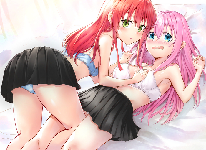 Hitori & Kita - NSFW, Anime, Anime art, Bocchi the Rock!, Gotou Hitori, Yuri, Underwear, Kita Ikuyo