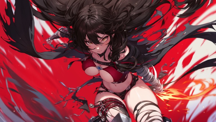 Velvet Crowe - NSFW, Эротика, Арт, Velvet Crowe, Tales of Berseria, Сиськи, Без лифчика, Рисованная эротика, Game Art, Девушки