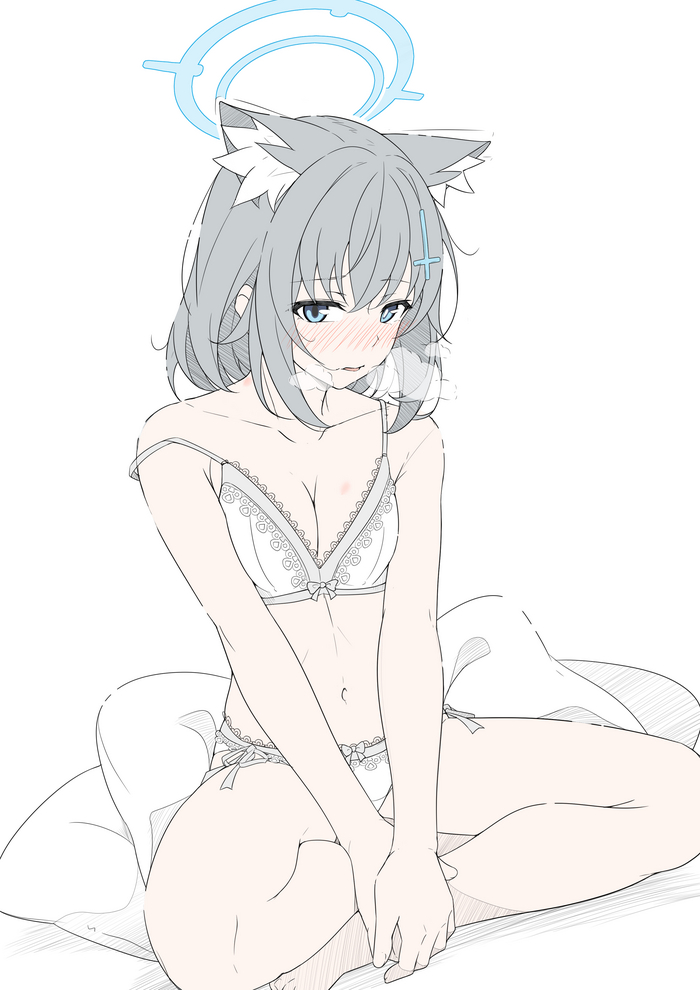 Continuation of the post Sunaookami Shiroko - NSFW, Anime, Anime art, Art, Girls, Sunaookami shiroko, Games, Animal ears, T1kosewad, Twitter (link), Pantsu, Hand-drawn erotica, Reply to post, Blue archive