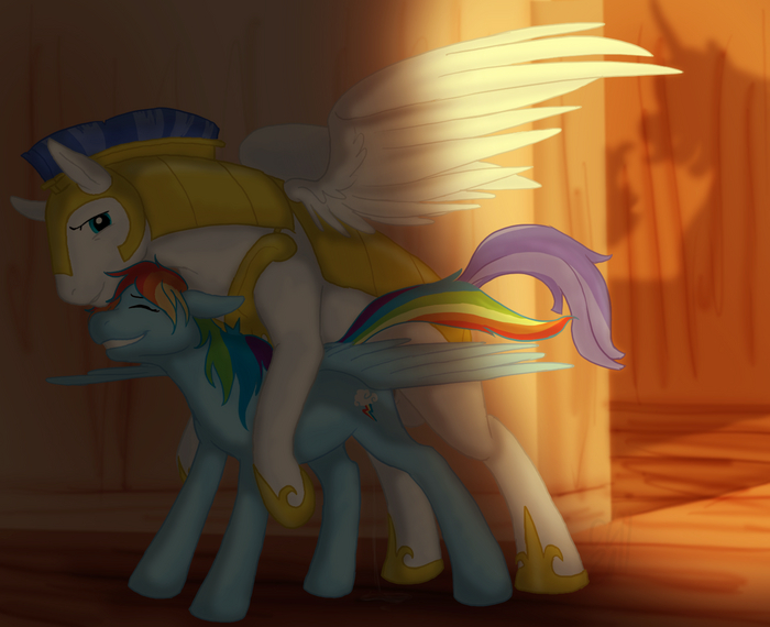Rainbow Dash seduced the guard and immediately took advantage of it - NSFW, My little pony, MLP Explicit, Rainbow dash, Royal guard