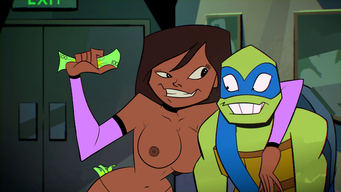 Leonardo In Striptease Club - NSFW, Boobs, Teenage Mutant Ninja Turtles, Erotic, Art