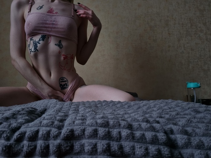 Gentle enough? - NSFW, My, Girls, Homemade, Erotic, Girl with tattoo, Longpost, No face, Booty