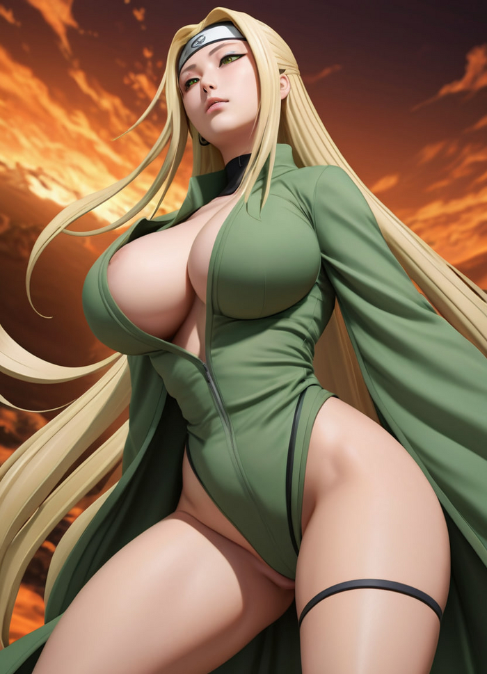 Elastica or Tsunade? Who would you like to see next? - NSFW, Erotic, Boobs, Booty, Girl in glasses, Anime, Tsunade, Helen Parr, Survey, Longpost, Telegram (link), Artificial Intelligence, Нейронные сети