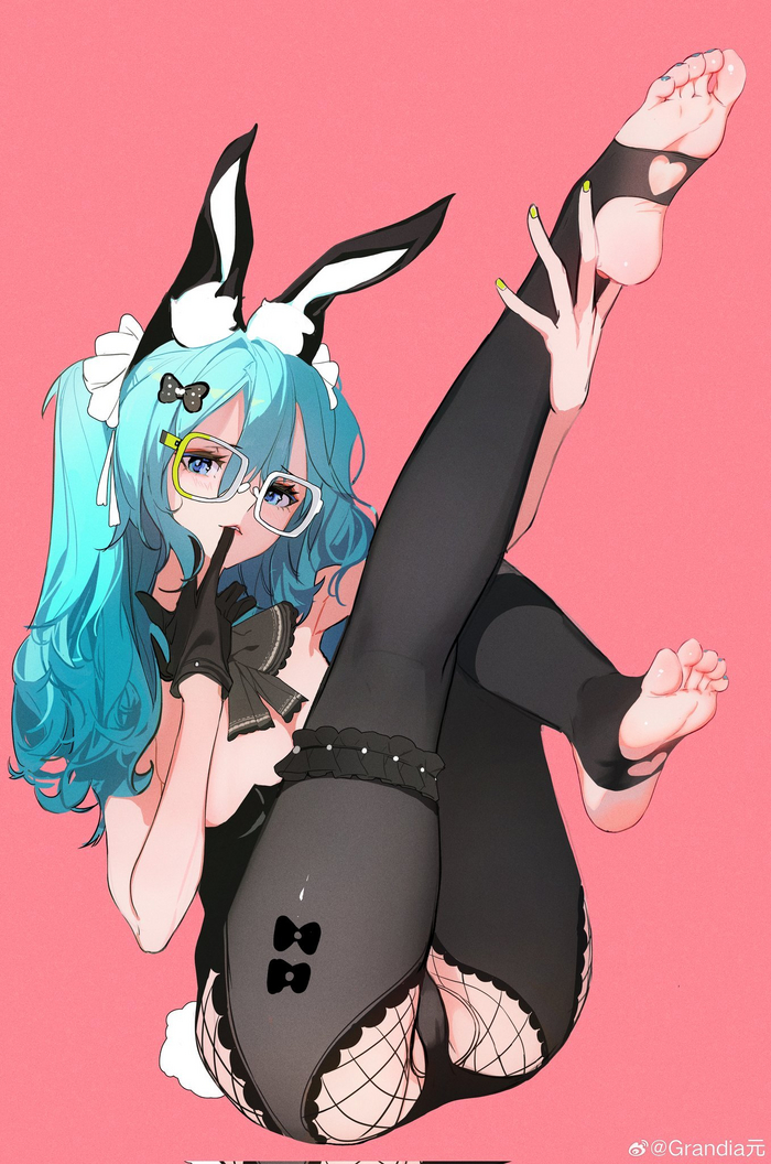 Bunny in a 1-to-1 format - NSFW, Longpost, Anime, Figurines, Megane, Bunnysuit, Tights, Booty, Glasses, Bunny ears, Heels, Pantsu, Boobs, Bunny tail