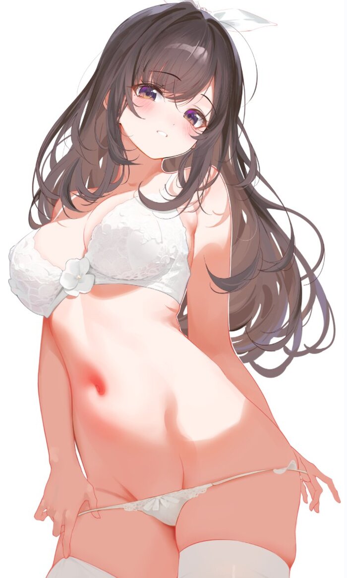 Tsukioka - NSFW, Anime art, Anime, The idolmaster, Idolmaster shiny colors, Kogane Tsukioka, Underwear, Twitter (link)