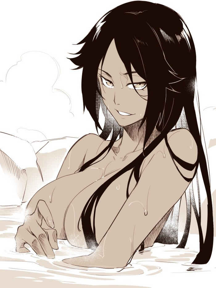 Yoruichi - NSFW, Аниме, Anime Art, Арт, Девушки, Shihouin Yoruichi, Bleach, Рисованная эротика, Сиськи, Twitter (ссылка)