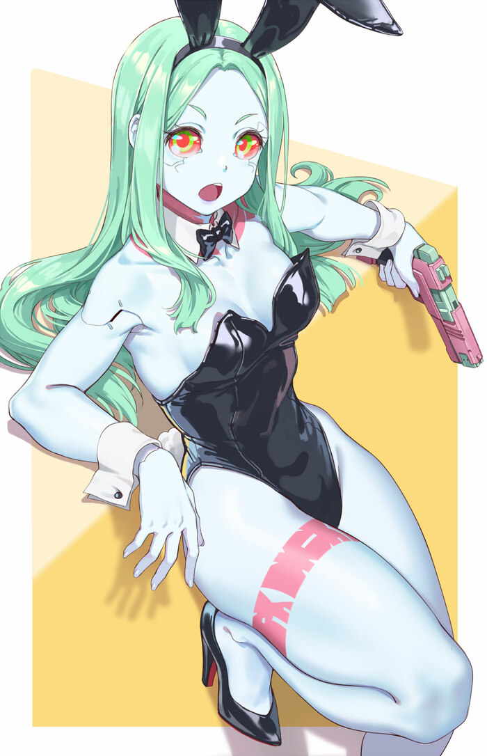 Ребекка - NSFW, Anime Art, Аниме, Cyberpunk: Edgerunners, Rebecca (Edgerunners), Bunnysuit