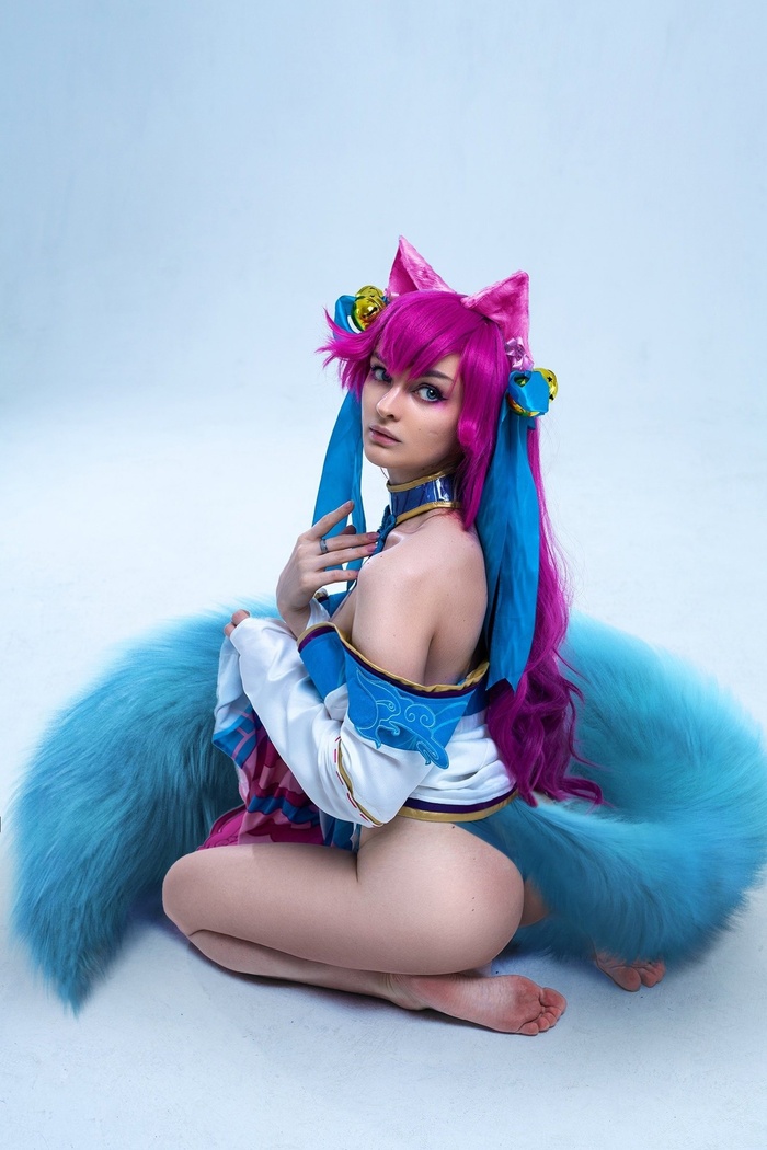Ahri Spirit Blossom Cosplay (League Of Legends) - NSFW, My, Cosplay, Games, The photo, League of legends, Ahri, Sofia Letyago, Longpost