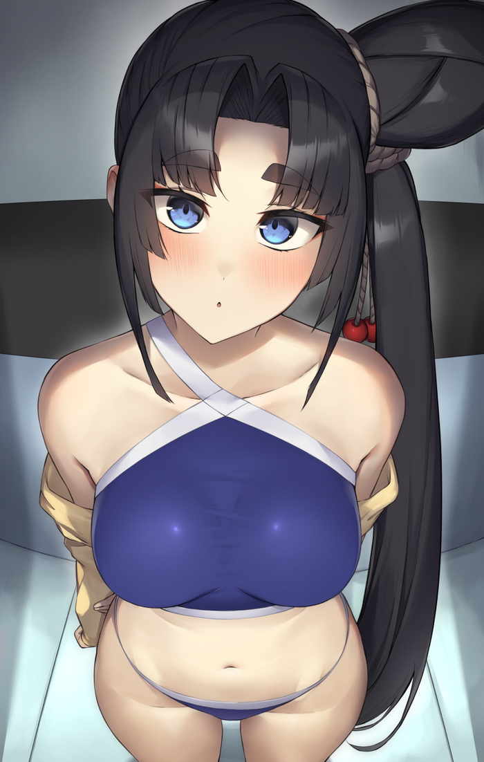 (O.O) - NSFW, Аниме, Anime Art, Сиськи, Ushiwakamaru, Fate, Пупок, Живот