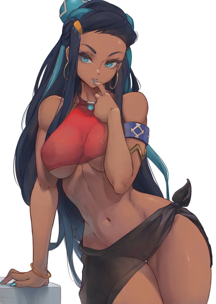 Ответ на пост «Nessa» - NSFW, Девушки, Ответ на пост, Аниме, Anime Art, Арт, Nessa, Покемоны, Pokemon Sword and Shield, Игры, Рисованная эротика, Сиськи, Купальник, Lesott, Twitter (ссылка), Длиннопост