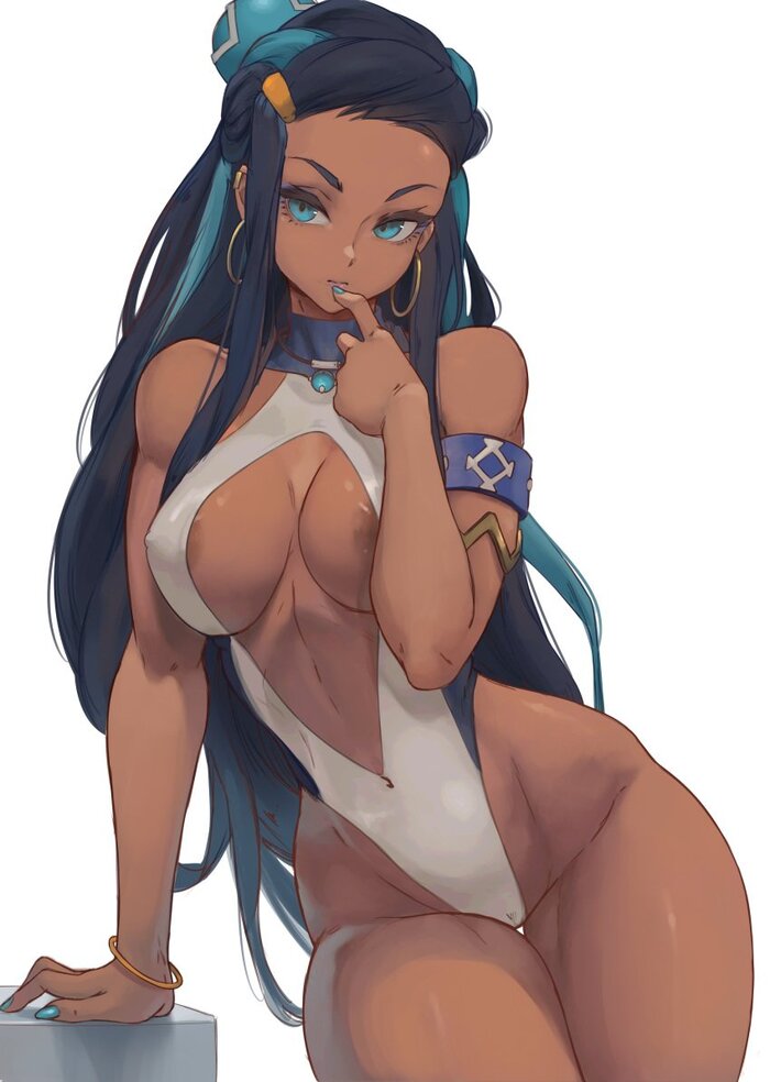 Ответ на пост «Nessa» - NSFW, Девушки, Ответ на пост, Аниме, Anime Art, Арт, Nessa, Покемоны, Pokemon Sword and Shield, Игры, Рисованная эротика, Сиськи, Купальник, Lesott, Twitter (ссылка), Длиннопост