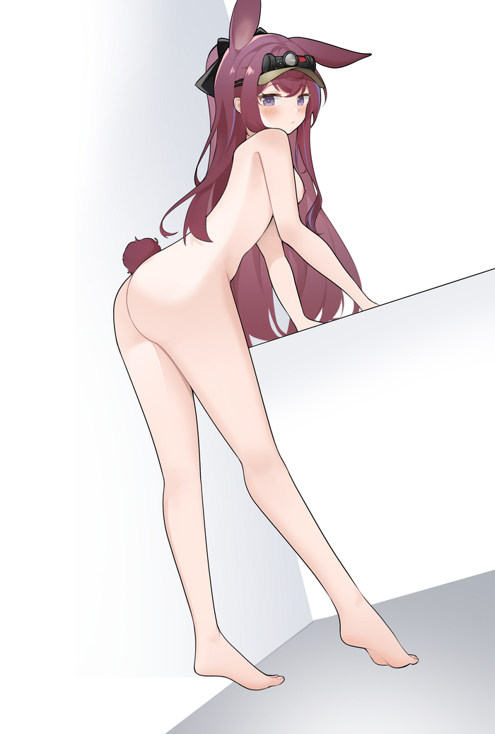 Ray - NSFW, Longpost, Anime, Anime art, Boobs, Arknights, Ray (Arknights), Animal ears, Booty, Tights