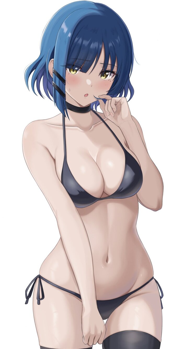 Yamada Ryou - NSFW, Anime, Yamada Ryou, Boobs, Stockings, Choker