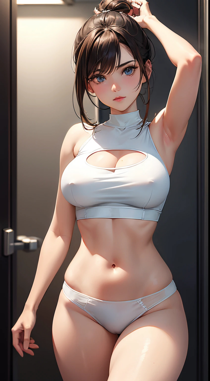 Top - NSFW, Girls, Neural network art, Wallpaper, Anime