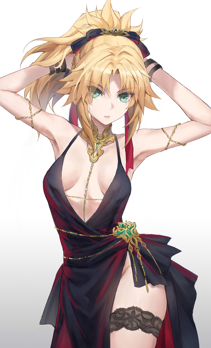 В вечернем платье - NSFW, Tonee, Арт, Аниме, Anime Art, Рисованная эротика, Эротика, Fate, Fate Apocrypha, Mordred