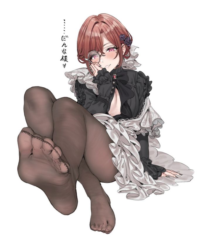 Hello, people of high culture - NSFW, Anime, Anime art, The idolmaster, Idolmaster shiny colors, Higuchi Madoka, Tights, Foot fetish