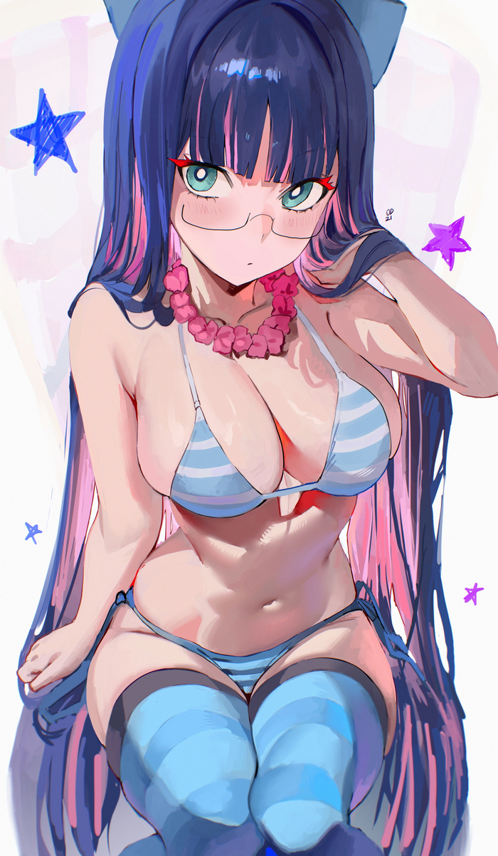 Stocking - NSFW, Anime art, Anime, Panty Stocking with Garterbelt, Stocking Anarchy, Twitter (link)