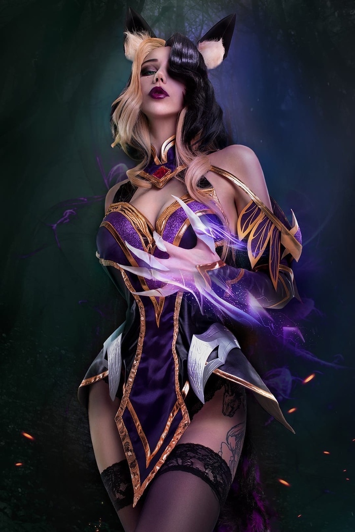 Ahri (Kaya Nilson) - NSFW, Ahri, League of legends, Kaya Nilson, Cosplay, Cosplayers, Erotic, Longpost, The photo