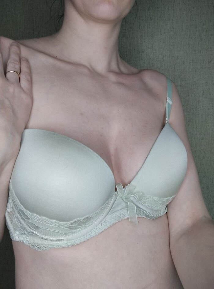 just a bra - NSFW, My, No face, Boobs, Underwear, Longpost