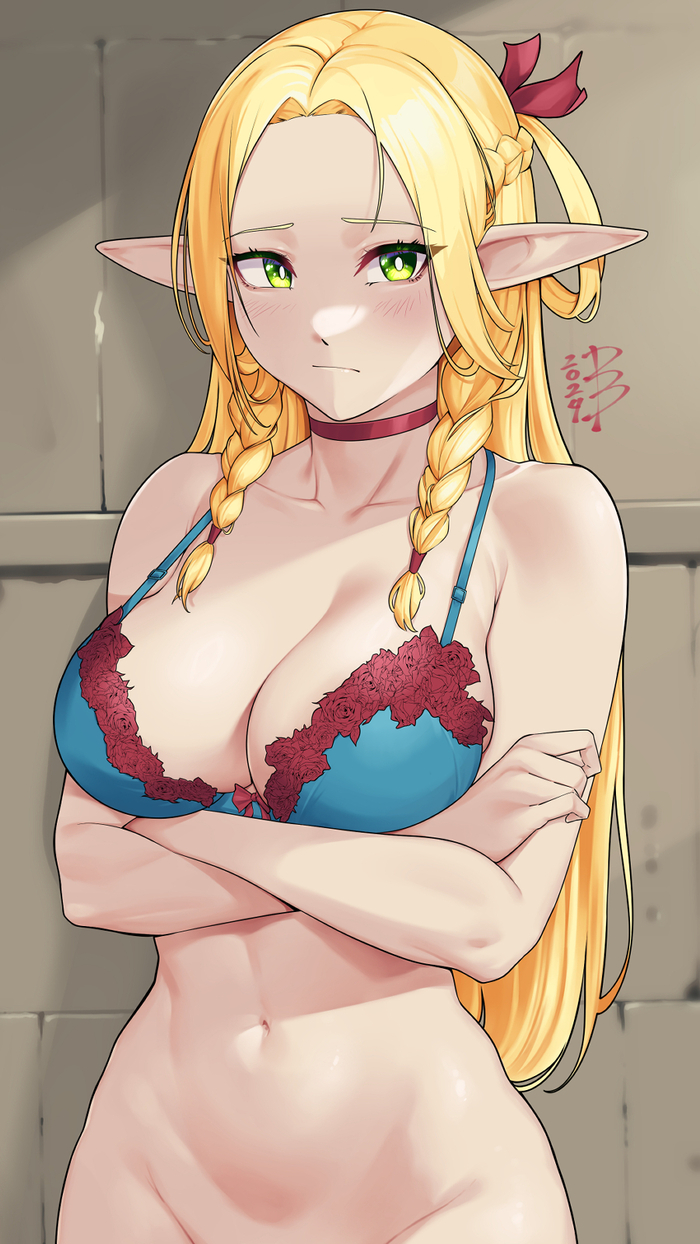 Марсиль - NSFW, Арт, Аниме, Anime Art, Рисованная эротика, Эротика, Dungeon Meshi, Marcille Donato, Эльфы, Фэнтези