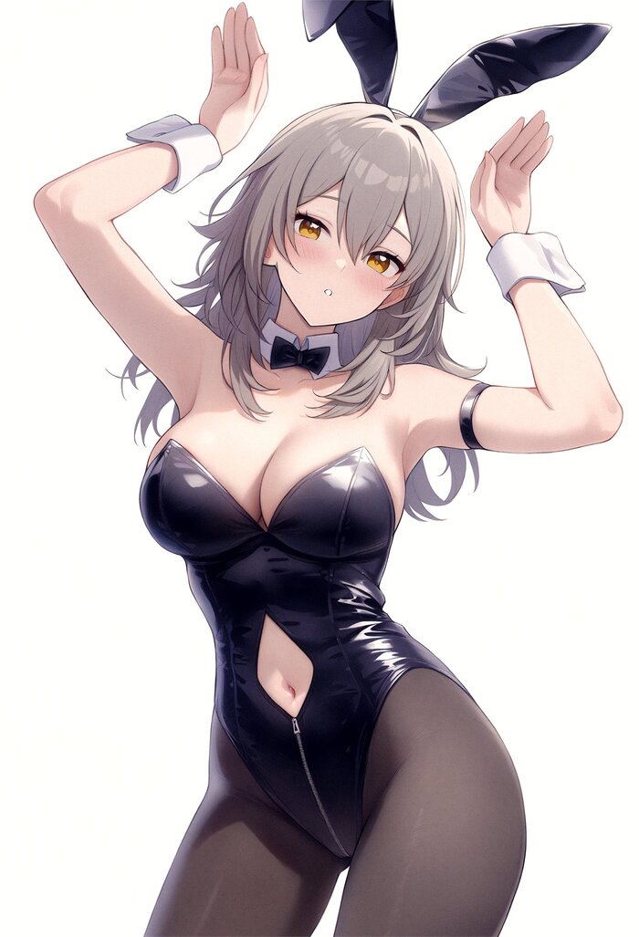 Stella Byung-pyung - NSFW, Anime, Anime art, Girls, Games, Honkai: Star Rail, Stelle (Honkai: Star Rail), Bunnysuit, Bunny ears, Twitter (link)