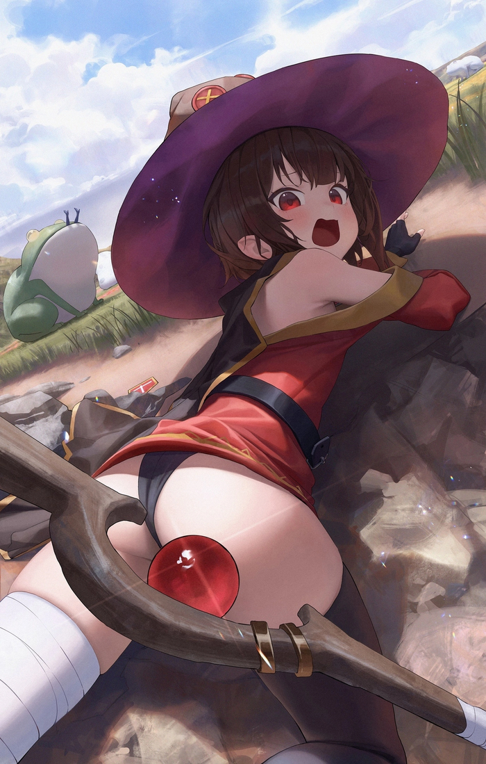 Megumin - NSFW, Anime, Anime art, Konosuba, Megumin, Genshin impact, Arlecchino (Genshin Impact)