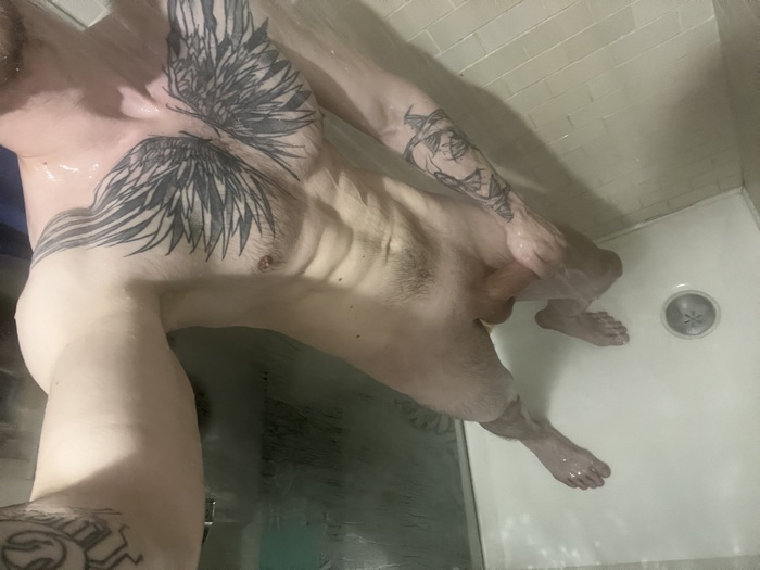 Morning shower and workout) - NSFW, My, Author's male erotica, Shower, Male torso