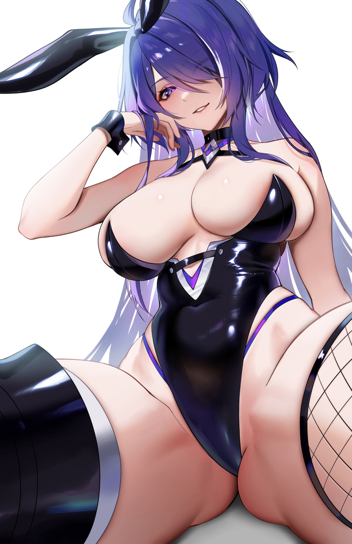 Acheron - NSFW, Anime Art, Honkai: Star Rail, Acheron (Honkai: Star Rail), Tofuubear, Bunnysuit