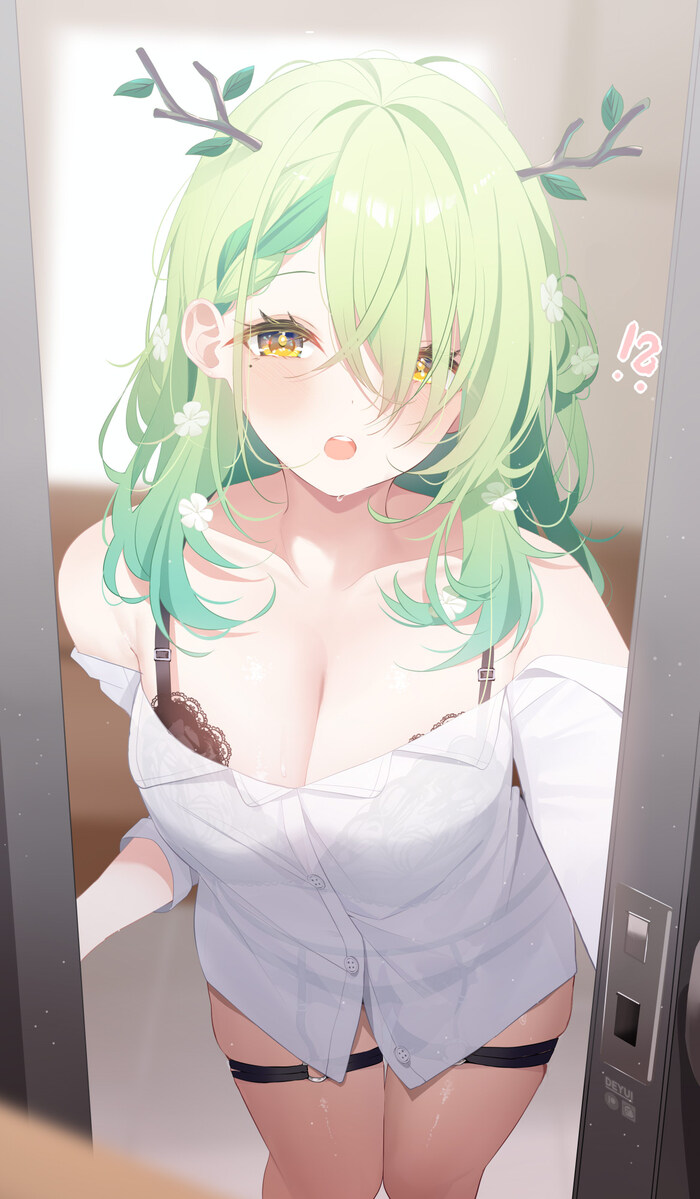 Ceres Fauna - NSFW, Anime Art, Аниме, Hololive, Virtual YouTuber, Ceres Fauna, Deyui, Длиннопост