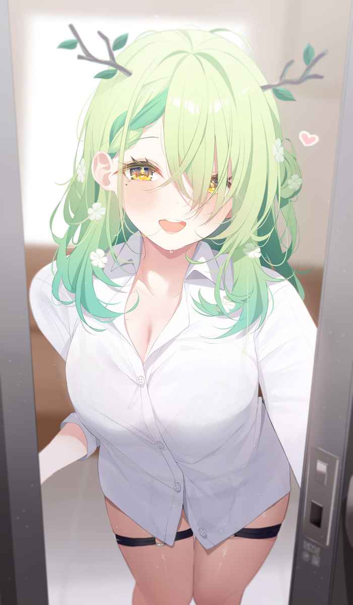 Ceres Fauna - NSFW, Anime art, Anime, Hololive, Virtual youtuber, Ceres fauna, Deyui, Longpost