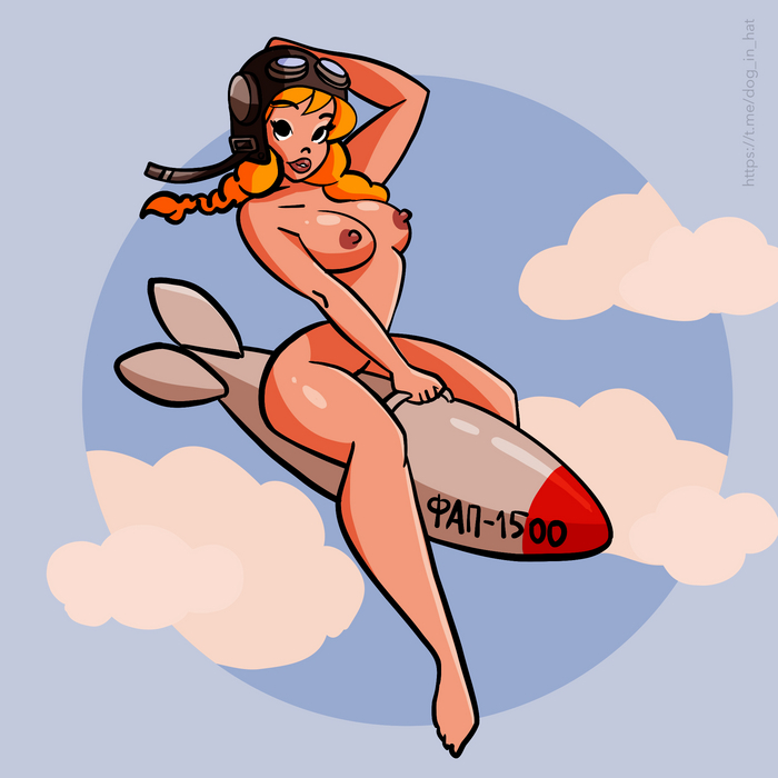 The girl is just a bomb - NSFW, My, Illustrations, Drawing, Girls, Art, Erotic