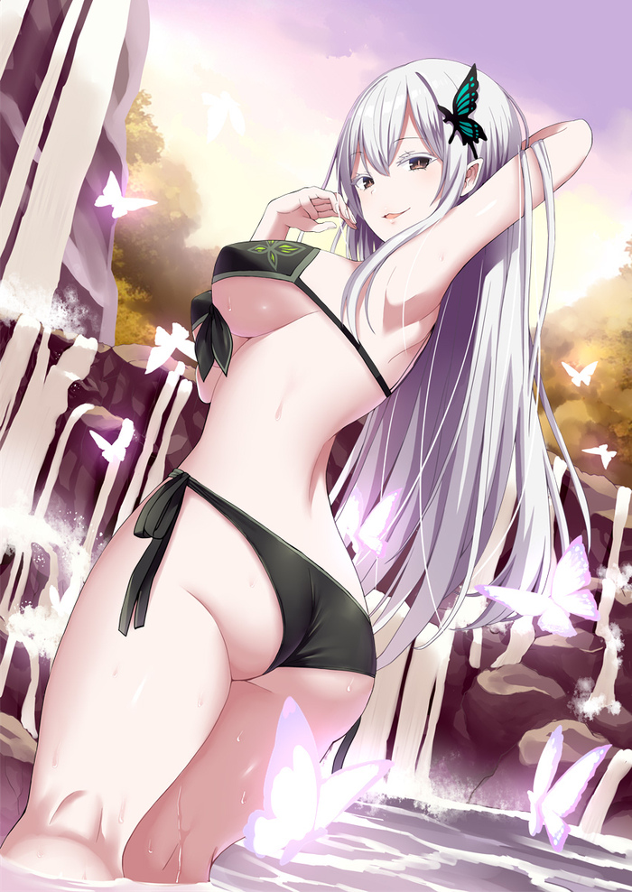 Echidna - NSFW, Anime art, Anime, Echidna, Re: Zero Kara, Swimsuit