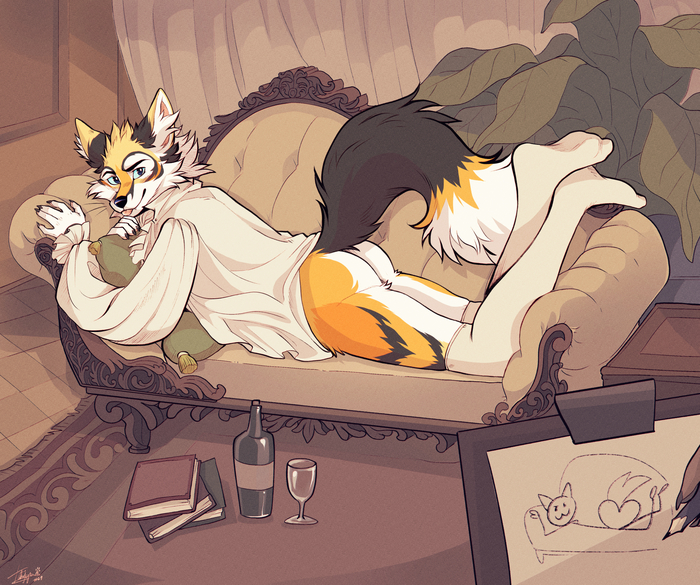 Художества - NSFW, Фурри, Арт, Furry Art, Furry Canine, Furry Fox, Tatujapa, Furotica male