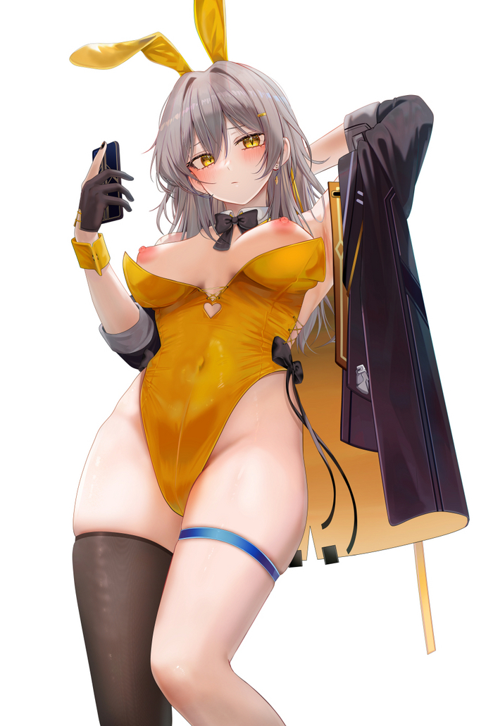 Ответ на пост «Стелла» - NSFW, Anime Art, Аниме, Stelle (Honkai: Star Rail), Honkai: Star Rail, Ru zhai, Bunnysuit, Ответ на пост