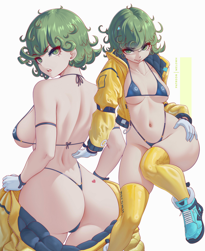 Continuation of the post Tatsumaki - NSFW, Anime art, Anime, Onepunchman, Tatsumaki, Melowh, Reply to post