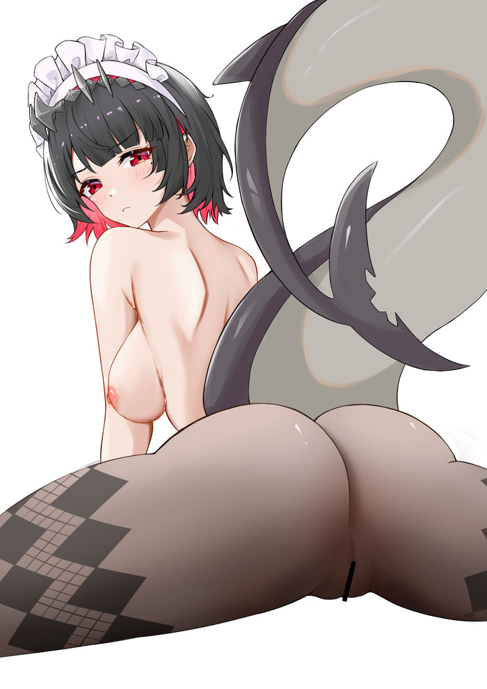 Ellen - NSFW, Anime art, Anime, Zenless Zone Zero, Ellen Joe (zzz), Tail, Tights, Booty, Boobs, Longpost