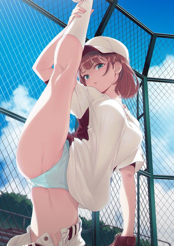 Workout - NSFW, Art, Anime, Anime art, Original character, Girls, Erotic, Hand-drawn erotica, Underwear, Boobs, Pantsu, Crotch, Hoba, 40hara