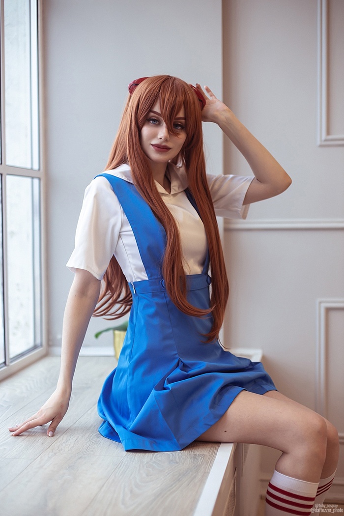 Asuka by Fishy - NSFW, The photo, PHOTOSESSION, Cosplayers, Cosplay, Erotic, Underpants, Asuka langley, Evangelion, Longpost