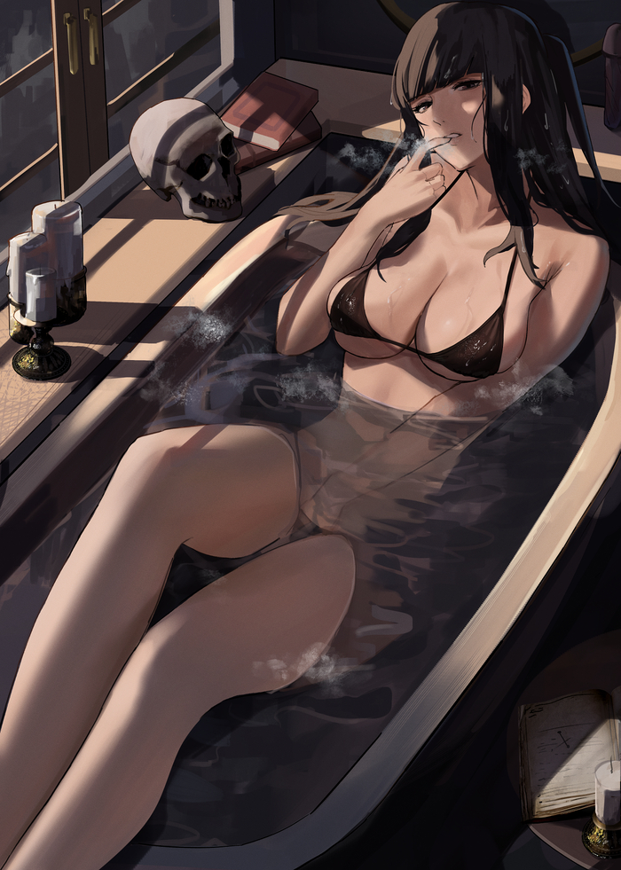 Спокойной ночи с Тарьей - NSFW, Аниме, Anime Art, Pixiv, Сиськи, Tharja, Fire emblem awakening, Fire Emblem