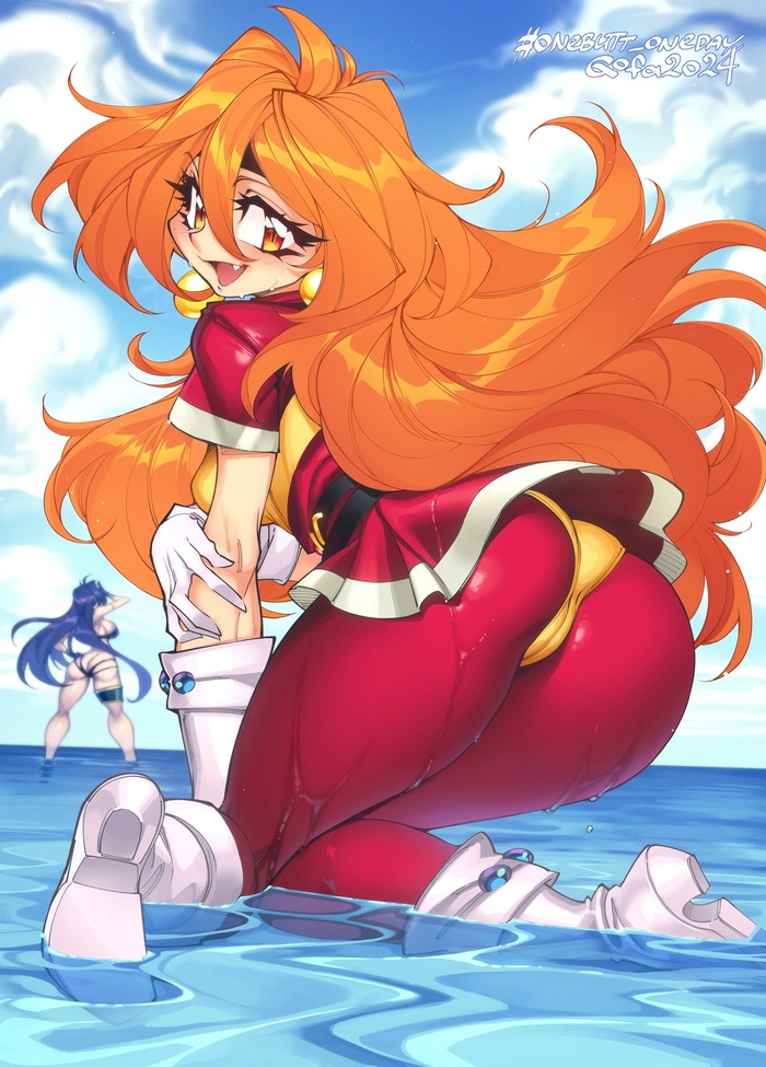 Lina - NSFW, Art, Anime, Anime art, Hand-drawn erotica, Erotic, Slayers, Lina Inverse, VKontakte (link), Gofa