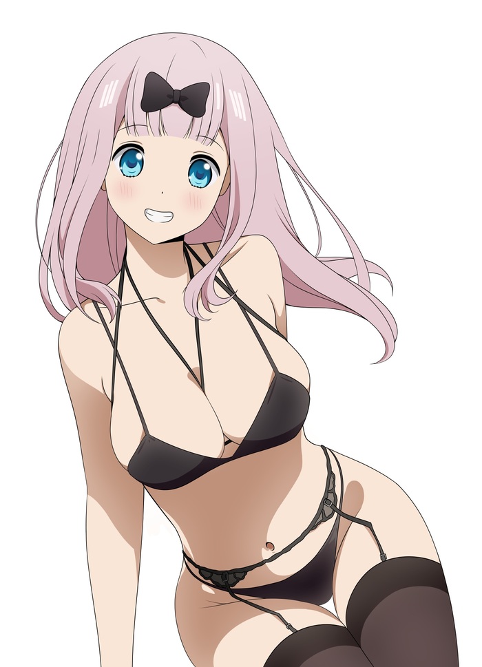 Chica - NSFW, Art, Anime art, Anime, Kaguya-Sama wa Kokurasetai, Fujiwara chika, Coro Fae, Boobs, Stockings, Underwear, Pantsu, Hand-drawn erotica, Erotic, Longpost