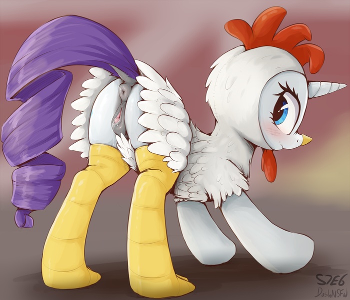 The Most Fashionable Chicken in All of Equestria - NSFW, My little pony, PonyArt, MLP Explicit, MLP anatomically correct, MLP Socks, Dosh