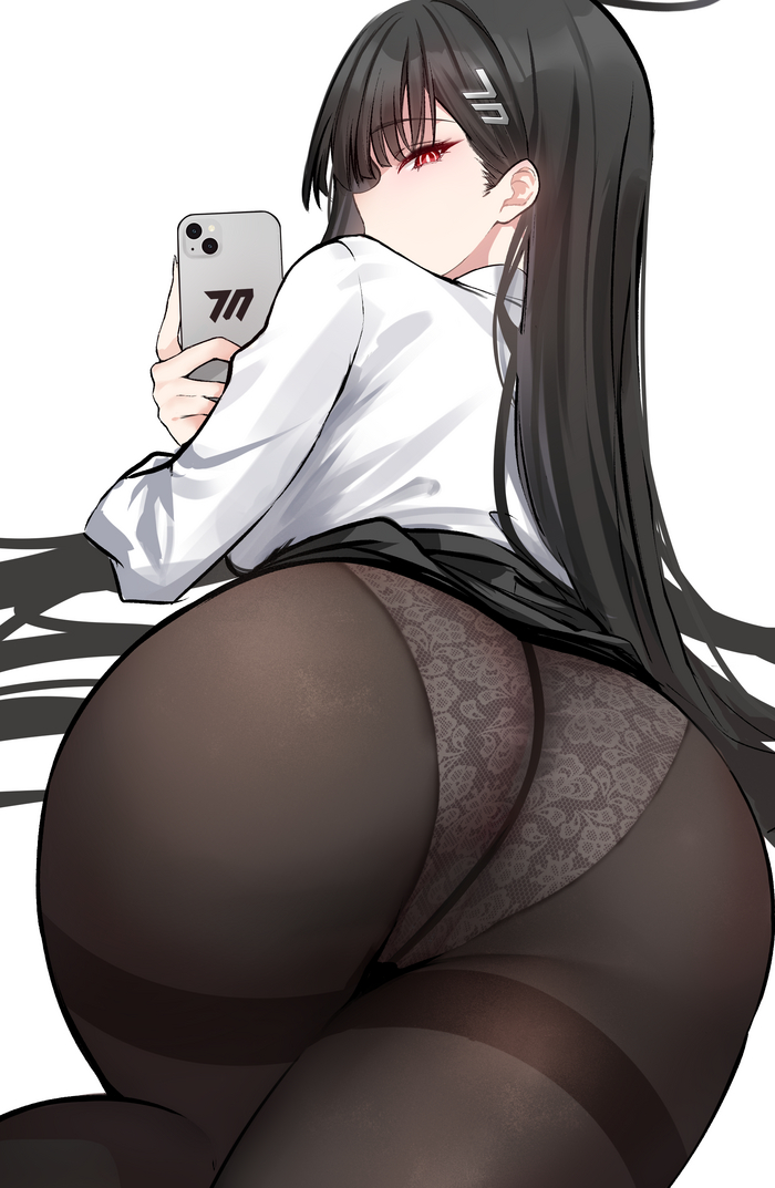 Rio - NSFW, Anime art, Anime, Tsukatsuki Rio, Booty, Tights, Pantsu, Blue archive