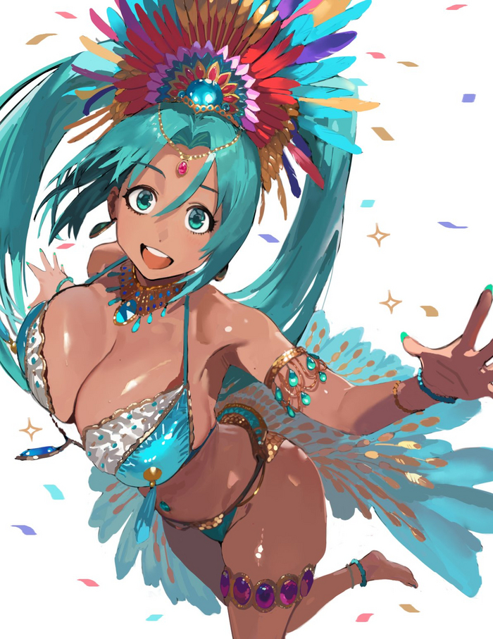 Carnival Miku - NSFW, Anime art, Anime, Vocaloid, Hatsune Miku