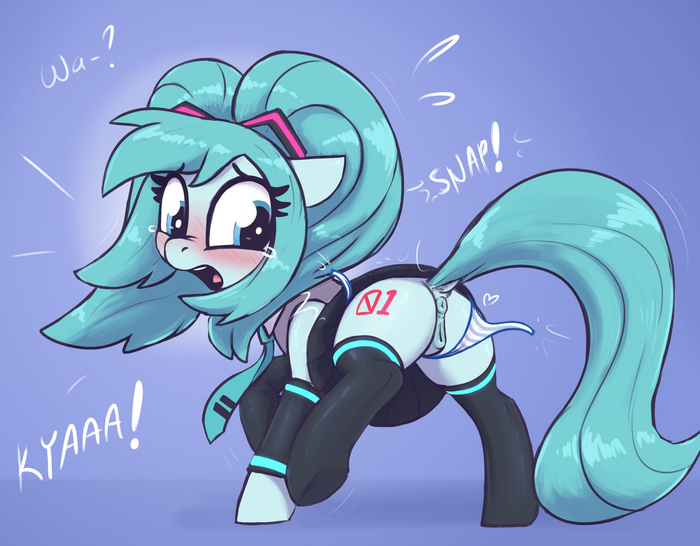 An unfortunate oversight - NSFW, My little pony, PonyArt, MLP Explicit, MLP anatomically correct, MLP Socks, T72b (artist), Hatsune Miku, Ponification