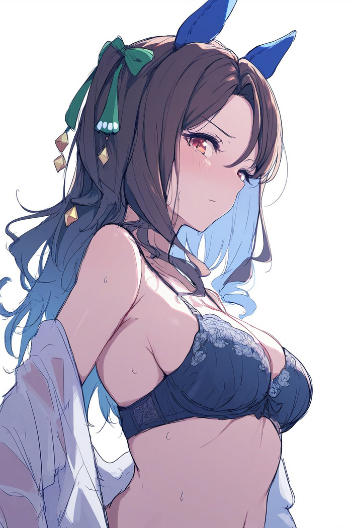 King Halo - NSFW, Anime, Anime art, Uma musume pretty derby, Animal ears, Underwear, Bra