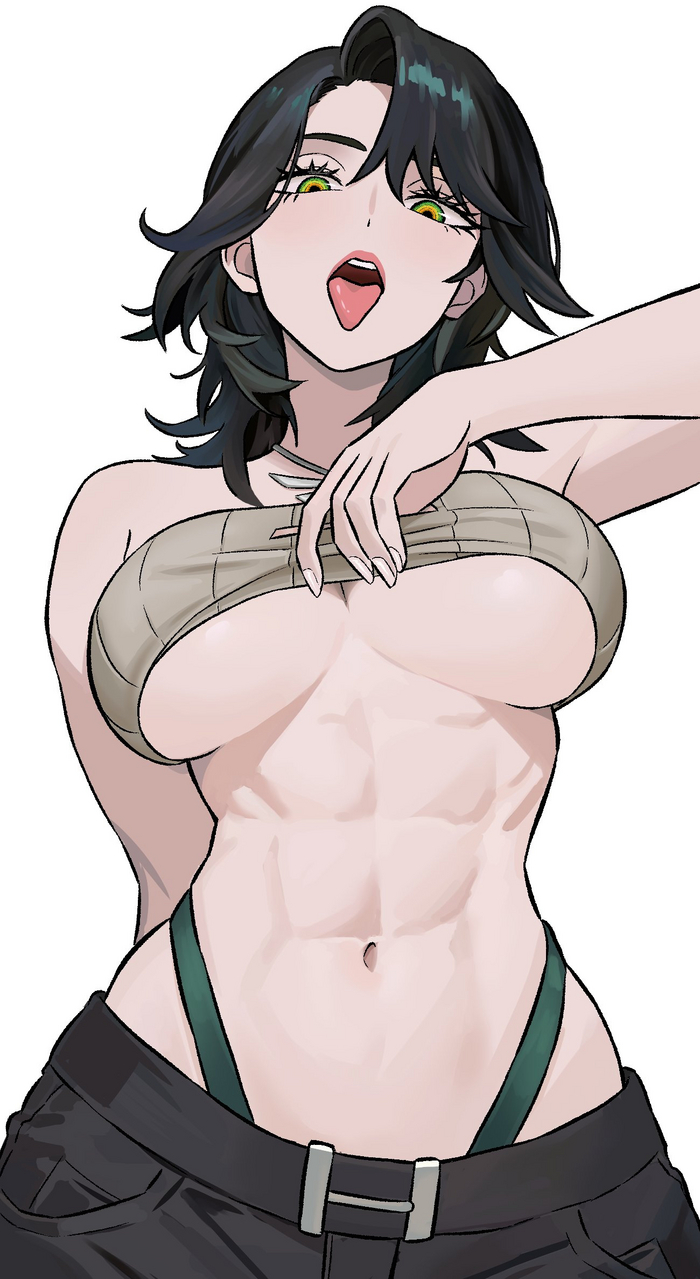 Victoria - NSFW, Anime, Anime art, Art, Girls, Original character, Strong girl, Muscleart, Boobs