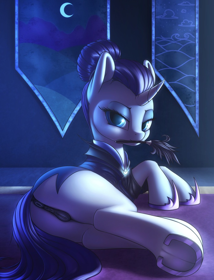 Прилегла отдохнуть - NSFW, My Little Pony, PonyArt, MLP Explicit, MLP anatomically correct, Nightmare Rarity