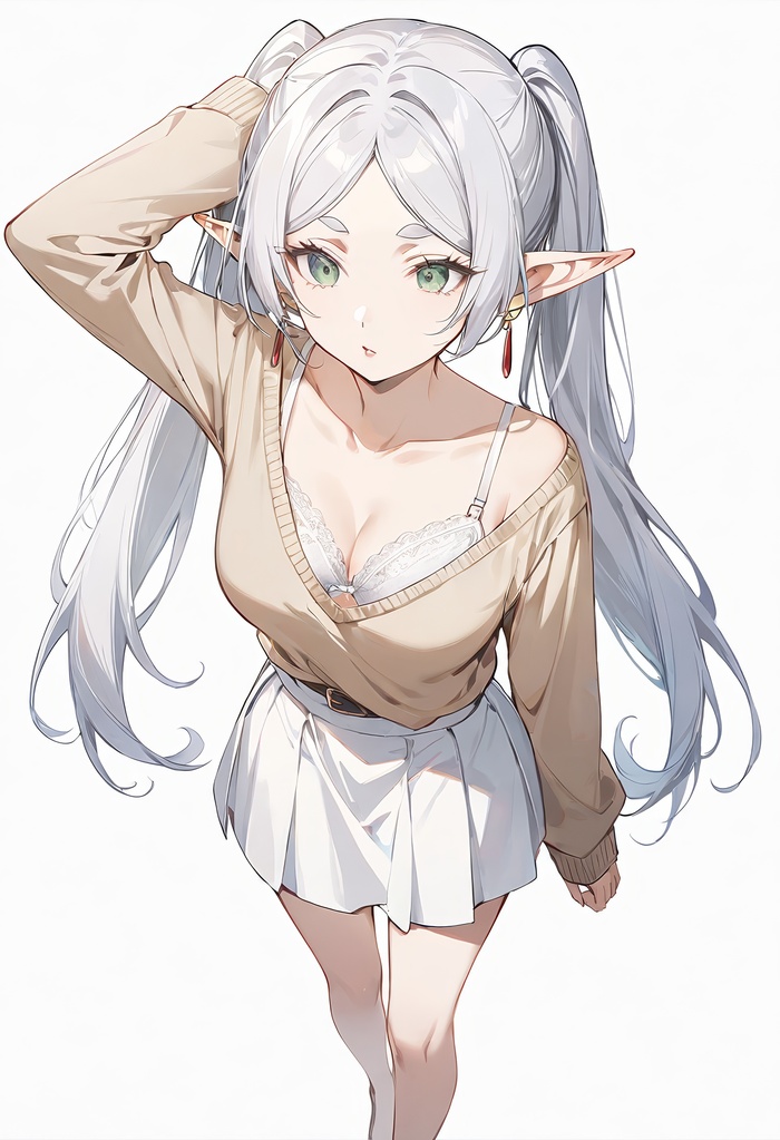 Frieren - NSFW, Anime, Anime art, Frieren, Sousou no Frieren, Neural network art, Elves, Bra